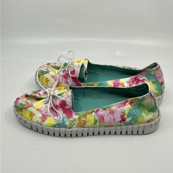 Django & Juliette Haydee Sneaker Womens EU 42/US 10.5 Floral Leather Ballet - Picture 4 of 8